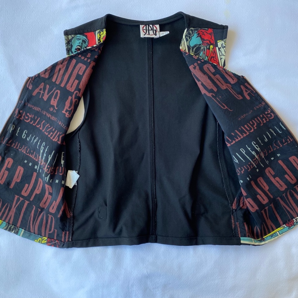 Vintage Jean Paul Gaultier Comic Print Vest RARE - Picture 4 of 9
